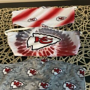 Chiefs set of 3 face masks.. adult sz